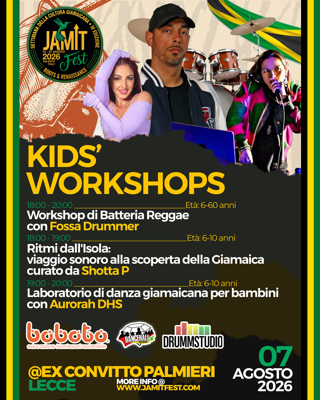 7 agosto - Kids_ workshops